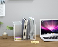 Soporte de acrílico transparente para revistas, organizador de archivos con 3 compartimentos para el hogar y la Oficina, gran oferta