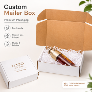 Cajas de correo corrugadas blancas impresas personalizadas, caja de embalaje para envíos de cosméticos, botellas de cuidado de la piel, perfume, suero y regalos. - Product Image 5