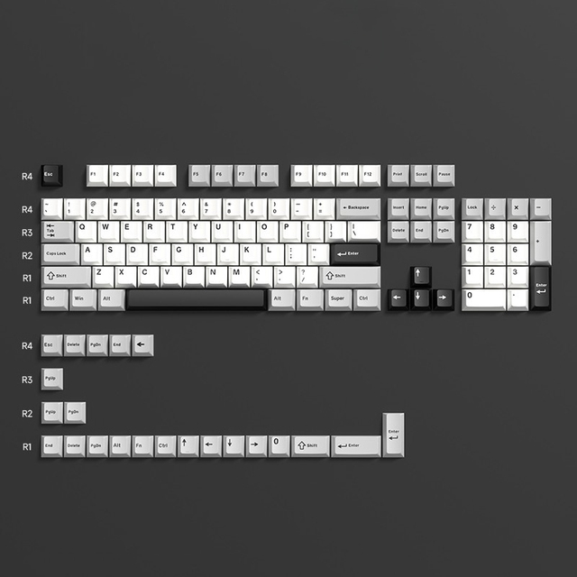 Dark Night Keycap Cherry Profile 126Keys PBT Double Shot Keycaps Support 61/64/84/87/98/104/108 Mechanical Gaming Keycaps