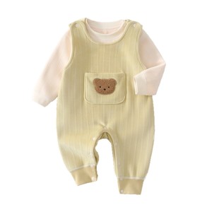 Monos para Bebé con Forro Polar Grueso, Unisex, para Primavera y Otoño, Ropa de Exterior para Recién Nacidos, con Diseño de Bolsillo de Oso - Product Image 5