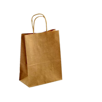 Sac fourre-tout en papier kraft vierge avec poignée torsadée, personnalisable avec logo, idéal pour les cadeaux de fin d'année et l'emballage de marchandises de détail