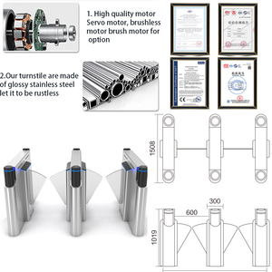 Tourniquets à clapet Mingxu personnalisables avec LED, RS485, contrôle par carte NFC, avertissement, contrôle d'accès pour centre de remise en forme - Product Image 2