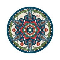 Sous-verre vintage imprimé végétal en caoutchouc résistant à la chaleur, dessous de tasse, tapis de table élégant anti-brûlure