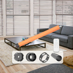 Moteur tubulaire solaire avec récepteur CA intégré, moteur électrique zébré pour usage quotidien, stores enrouleurs <span class=keywords><strong>motorisés</strong></span>, stores français à télécommande - Product Image 1
