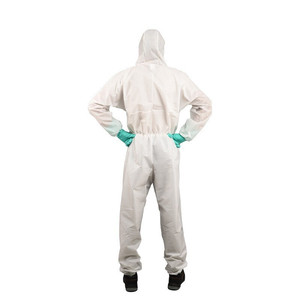 Desechable blanco desechable no tejido protector a prueba de polvo transpirable para pintura en aerosol de pesticidas <span class=keywords><strong>monos</strong></span> de laboratorio - Product Image 2