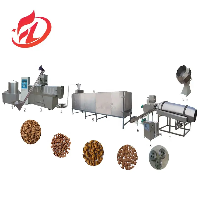 Automatic dog food fazendo máquinas pet food linha de produção/dog food machine