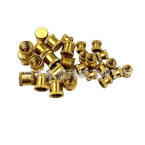 Inserts filetés métriques moletés en cuivre, pièces intégrées, filetage à droite, entièrement filetées, personnalisables OEM, usage général - Product Image 1