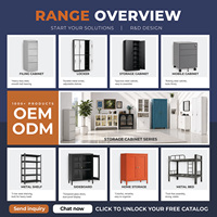 Armoire à documents en acier moderne, réglable, verrouillable, gain de place, deux portes, pour la maison, le bureau, l'atelier, l'extérieur, l'utilisation institutionnelle