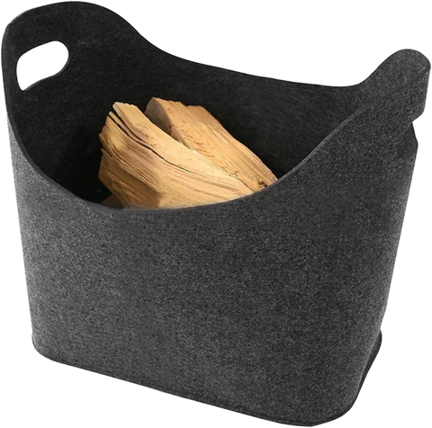 Firewood Bag Felt Bag Carrier Wood Pocket Firewood Basket for Carrying Wood