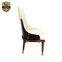 Chaise de joueur de roulette de casino en bois massif, acier inoxydable, cuir microfibre, logo personnalisé, qualité professionnelle, longue durée
