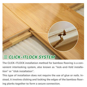 Lick Lock decorazione Hotel di bambù impermeabile pavimento in legno Bambu Parquet filo di bambù tessuto di bambù antico pavimento plancia per interni - Product Image 3