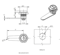 DL403 OEM Serrure de meuble professionnelle de haute qualité pour tiroir d'armoire, vente en gros d'usine