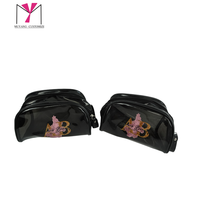 Pochette de toilette transparente en PVC épais avec fermeture éclair, imperméable, grande capacité, pour maquilleurs, sac à cosmétiques transparent à bandoulière