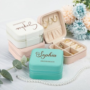 Organizador de Joyas Personalizado de Una Pieza, Estilo Clásico Cuadrado, de Cuero, para Decoración del Hogar, con Estampado Personalizado y Estampado en Dorado - Product Image 2