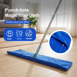 Balai magique, chiffon carré, <span class=keywords><strong>microfibre</strong></span> double usage, serpillière et fenêtre pour le nettoyage des sols et l'entretien ménager - Product Image 3
