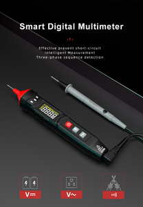 Multimètre numérique intelligent 4000 points de lecture, portable, professionnel, True RMS, auto-échelle, petit, rétroéclairé, avec fonctions AC/DC - Product Image 2