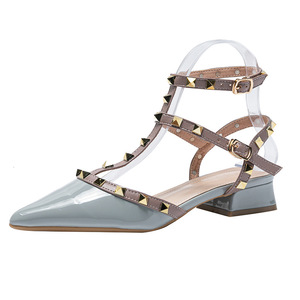 Sandali da Donna Yue con Punta a Spillo, <span class=keywords><strong>Tacco</strong></span> Quadrato, Borchie Sexy per Feste e Occasioni Speciali - Product Image 5