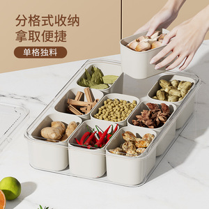 Caja de Almacenamiento de Especias para Cocina, Multifuncional, con Compartimentos, Hermética, para Refrigerador, de Plástico PP, Capacidad de 2.1-3L, Sostenible - Product Image 2