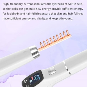 Varita para el Cuidado de la Piel, Luz Púrpura de Alta Frecuencia, Tratamiento para el Acné, Pantalla LCD para Tratamiento Capilar, Máquina de Alta Frecuencia 5 en 1 - Product Image 6