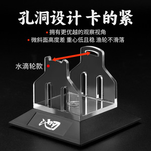 Support mural portable en acrylique Chi-blade pour l'organisation de moulinets de pêche et de matériel de pêche - Product Image 5