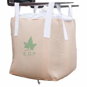 EGP tas jumlah besar pp kualitas tinggi, 1 ton 1.5 ton pp tas besar untuk sayuran untuk bukaan keluaran pasir