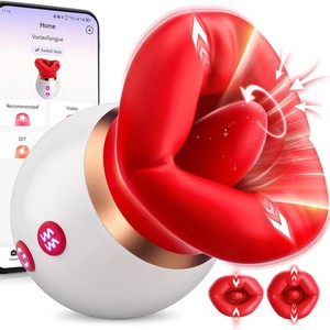 Vibrador de Clítoris Femenino con Cabezal de Contacto Ancho en Forma de Pétalo de Rosa, 10 Frecuencias de Succión y Modos de Vibración, Juguetes Sexuales - Product Image 3