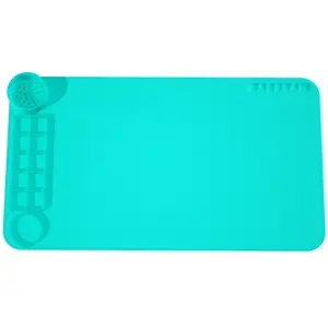 Custom Color Logo Thick Craft Silicone Art Mat With Cup Creator Silicone Mats For Crafting Painting