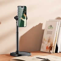 Support de téléphone portable et tablette flexible Boneruy T8, extensible, rotatif à 360°, support de bureau pour diffusion en direct et prise de vue vidéo aérienne