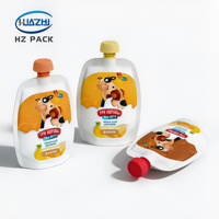 Pochette souple personnalisée à bec verseur pour yaourt et lait pour bébés et enfants, emballage Doypack autoportant avec bouchon coloré, qualité alimentaire