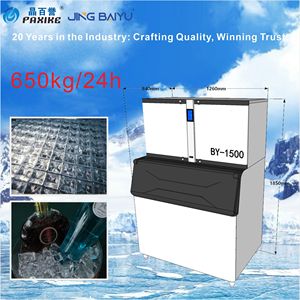 Macchina per Cubetti di Ghiaccio OEM ODM Direttamente dalla Fabbrica, Raffreddata ad Acqua, in Acciaio Inox, Produzione 650kg al Giorno - Product Image 2