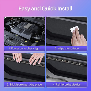 Kit de Luces LED para la Parte Inferior del Automóvil, Control Remoto/APP, Tira de LED Flexible, Luz de Ambiente para Automóviles - Product Image 5