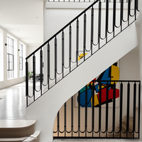 Rampe d'escalier en fer forgé anti-corrosion pour la maison