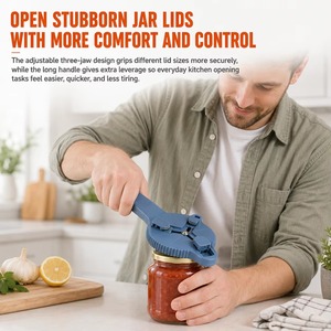Abridor de tapas magnético de acero inoxidable, abridor de botellas multifuncional para diámetro de 2,5-9,5 cm, abridor de latas de cerveza y vino ajustable, herramienta de cocina - Product Image 3
