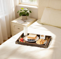 Plateau rectangulaire en bois massif, écologique, durable et flexible, avec poignée, pour cuisine et salon – Nouveauté 2026, Offre Spéciale