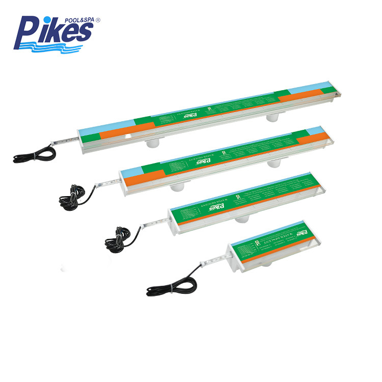 Pikes New Style Outdoor Acrylic Pool Wall-Mounted Sheer Descent Water Curtain Pool Waterfall LED Lights Top Selling Accessory