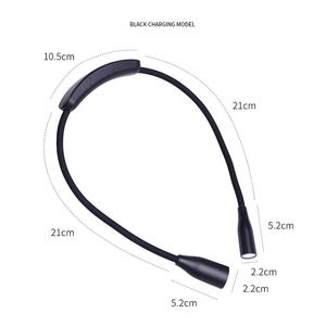 USB Rechargeable LED Book Light with Flexible Arms <strong>Portable</strong> Foldable <strong>Reading</strong> <strong>Lamp</strong> for Bedroom/Living Room Available White Blue - Product Image 4