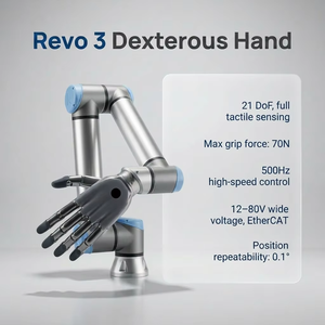 มือหุ่นยนต์ UR8 ที่ใช้งานร่วมกับ BrainCo Revo3 ได้ 21-DOF ควบคุมด้วยระบบสัมผัสเต็มรูปแบบ พร้อมระบบ AI สำหรับการควบคุมที่คล่องแคล่ว - Product Image 3