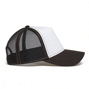 5-Panel Mesh Back Canvas Trucker <b>Hat</b> Adjustable Lightweight Breathable Unisex <b>Summer</b> Sun <b>Hat</b> for Outdoor Sports - Product Image 4