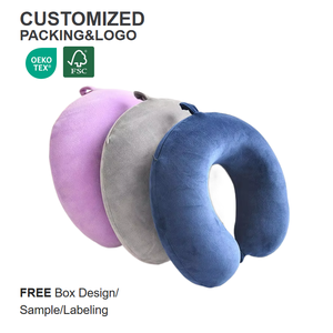 Tùy Biến Chuyến Bay Có Thể Gập Lại Bộ Nhớ Bọt Hình Chữ U Gối Ergonomic Thoáng Khí Mềm Mại Cổ Bọc Hỗ Trợ Du Lịch Gối Cho Máy Bay - Product Image 1