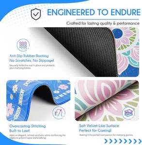 Tapis de <span class=keywords><strong>Mahjong</strong></span> Premium Bleu Roulé avec Sac de Transport, Surface Multi-Jeu pour Cartes de Poker et Jeux de Société, Conception Anti-Plis - Product Image 3