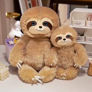 Mờ Sang Trọng Con Lười Đồ Chơi Bé Trẻ Em Quà Tặng Thú Nhồi Bông Plushie Sáng Mắt Nâu Con Lười Sang Trọng - Product Image 3