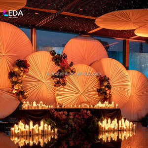 ผ้าคลุมฉากหลังงานแต่งงาน LEDA รูปวงกลม สำหรับตกแต่งงานแต่งงาน งานวันเกิด และงานอีเว้นท์ต่างๆ - Product Image 1