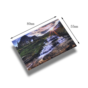 Rectangle Customized Mountain Scenery UV Printed PU Leather Souvenir Fridge Magnet - Product Image 2