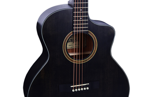 Guitare acoustique électrique de 40 pouces, couleur noire mate, finition en épicéa, avec égaliseur EQ-KLT-17A et accordeur, vente en gros - Product Image 4