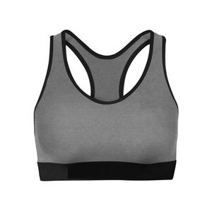 Sujetador Deportivo de Yoga Negro para Mujer, Personalizado con Logotipo OEM, Acolchado, Transpirable, de Secado Rápido, Soporte Medio, Espalda Cruzada, Tallas Grandes - Product Image 3