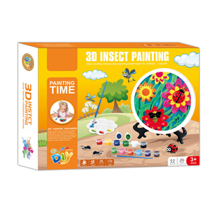 3D Insect World yeso pintura DIY rompecabezas juguetes Playhouse niños Doodle dibujo colorear Graffiti juguete - Product Image 3