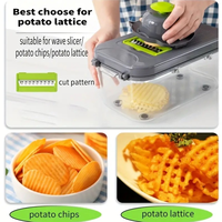 Groothandel Keukenaccessoires 22-in-1 Voedsel- en Groentesnijder Handmatige Fruit- en Groente-uihakker Snijder Multifunctionele Rasp