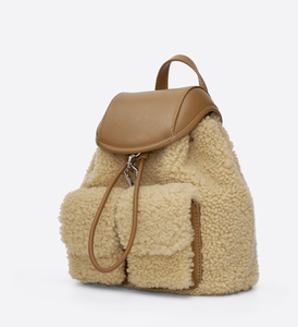 New winter faux fur <b>backpack</b> fashionable mini <b>plush</b> women's <b>backpack</b> - Product Image 3