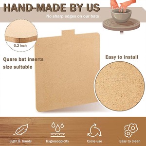 Multifunctional Pottery Bats Wheel <strong>Clay</strong> Artists Pottery Wheel Bats Wedging Board Pottery Sculpture Base <strong>Plate</strong> - Product Image 3