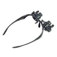 LED Jeweler Watch Repair Magnifier 10X 15X 20X 25X Magnifying Eye Glasses Loupe Durable Metal Material